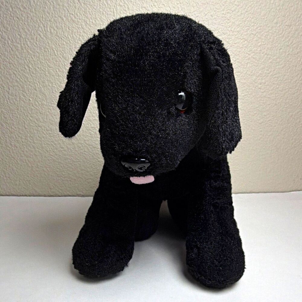 Melissa & Doug Black Plush Puppy Dog Stuffed Animal 7” tall